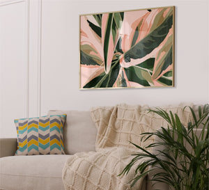 Painting of abstract leaves