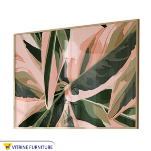 Painting of abstract leaves