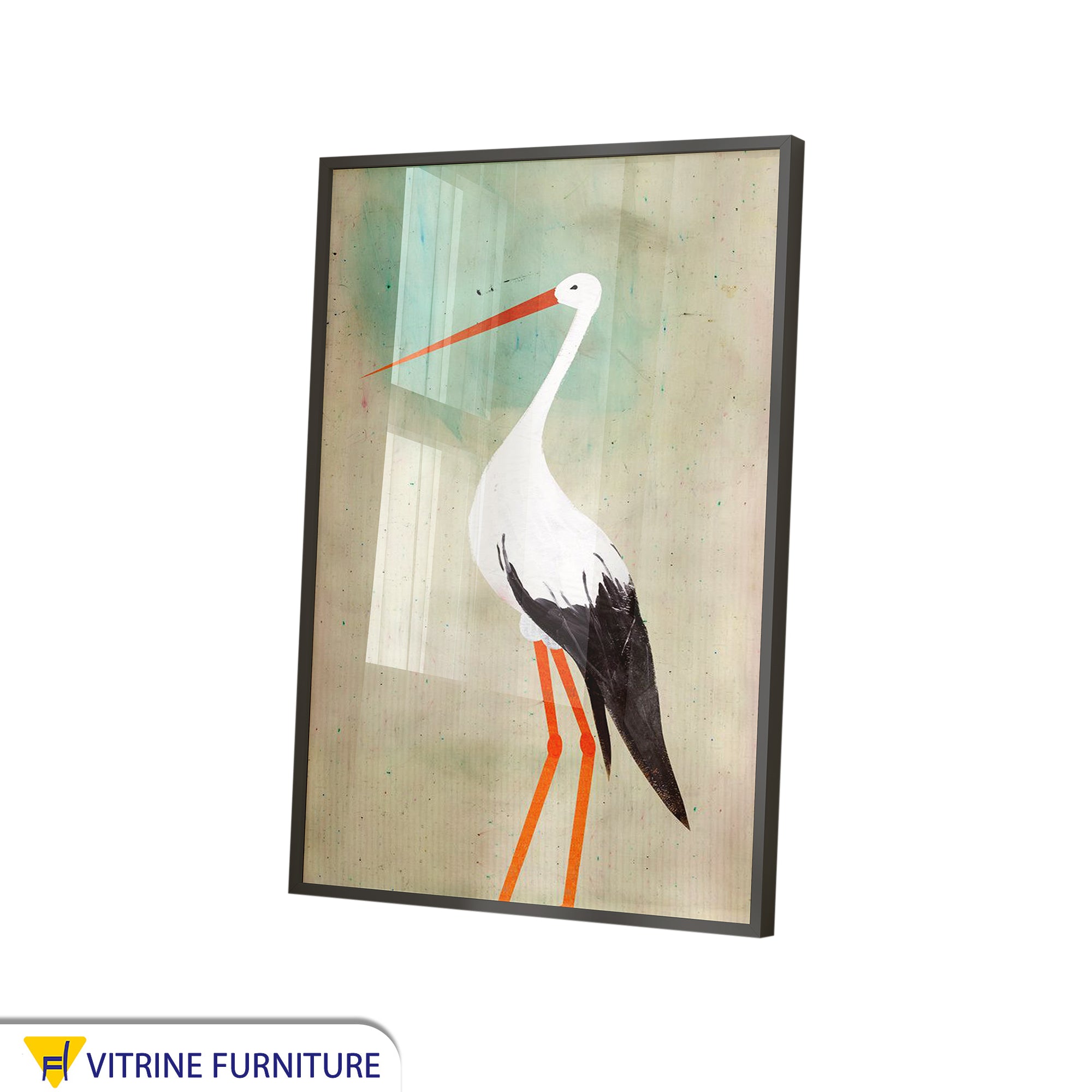 A beautiful bird tableau with a black frame