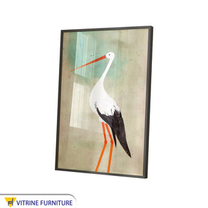 A beautiful bird tableau with a black frame