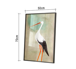 A beautiful bird tableau with a black frame