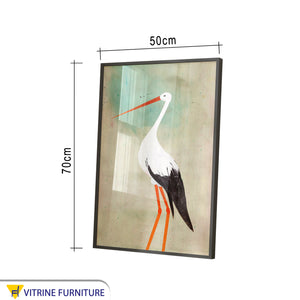 A beautiful bird tableau with a black frame