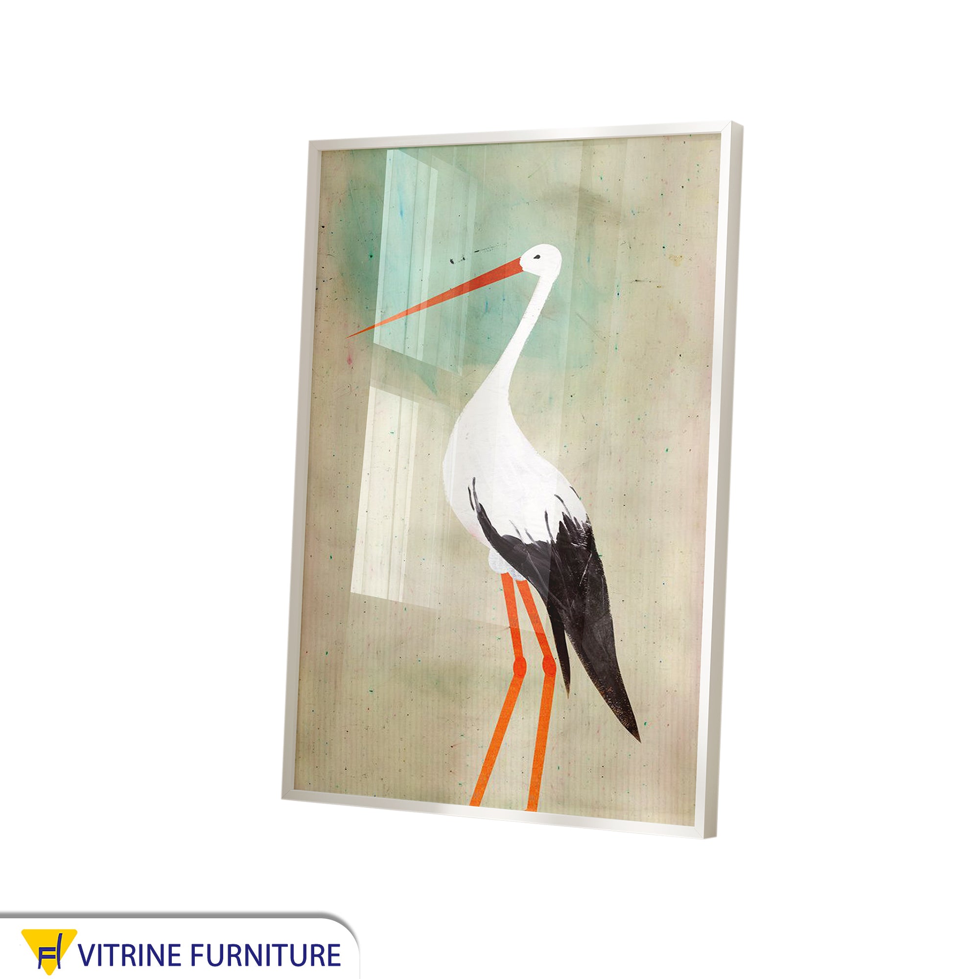 A beautiful bird tableau with a white frame