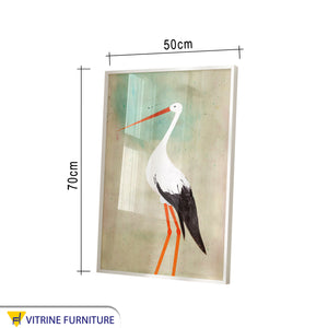 A beautiful bird tableau with a white frame