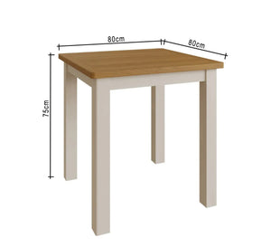 Square high wooden table