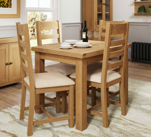 Square dining table for four chairs