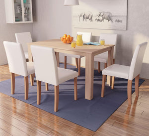 Modern dining table with 6 chairs