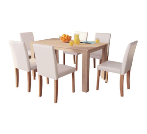 Modern dining table with 6 chairs