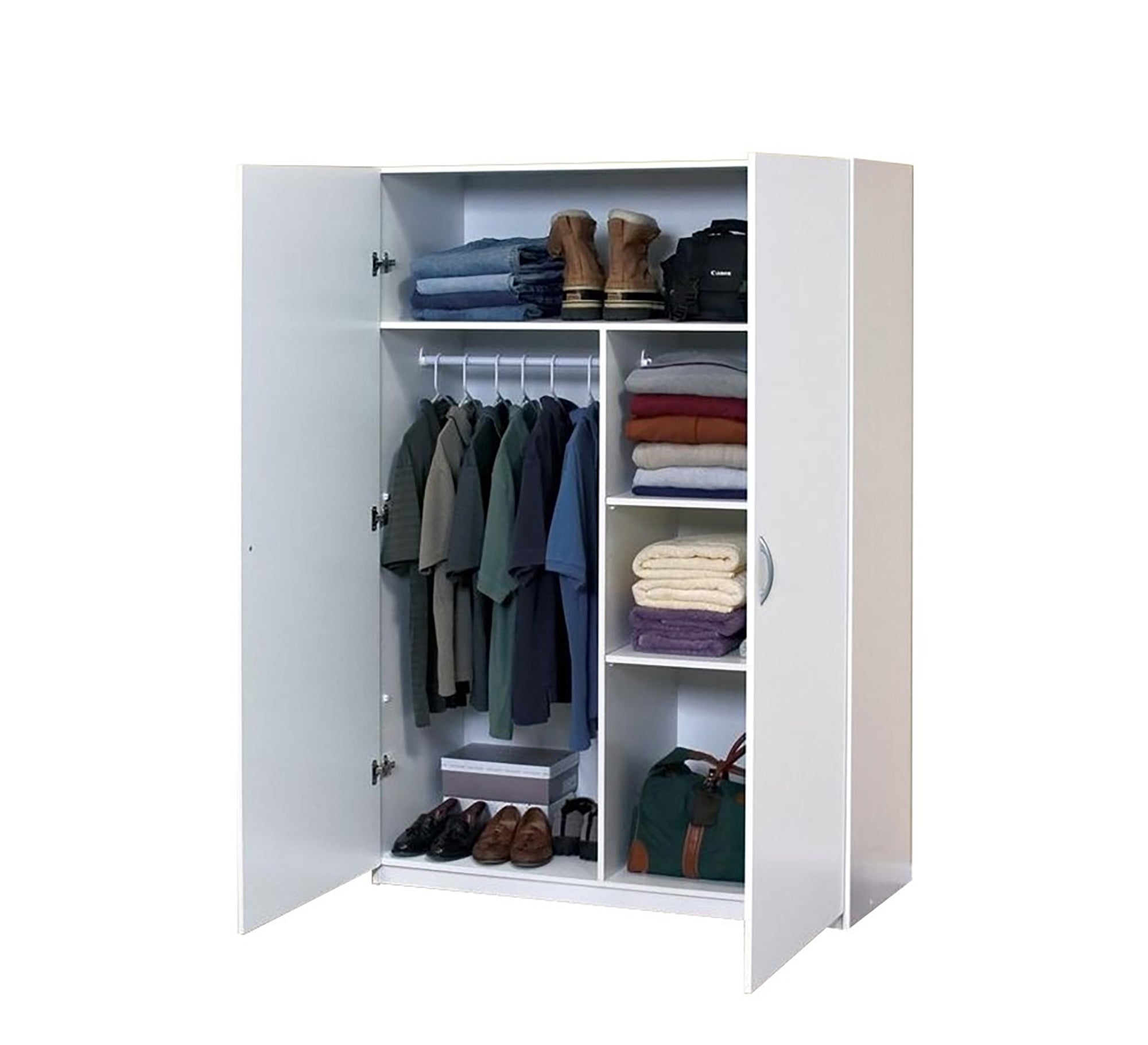 100 white wardrobe with two doors