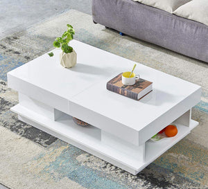 Coffee table with two parts