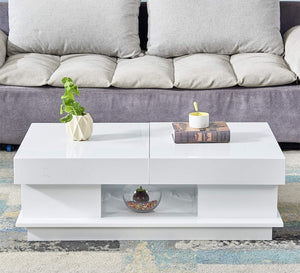 Coffee table with two parts