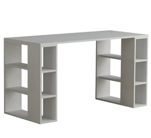 Desk 140 cm with open shelves to the right and left