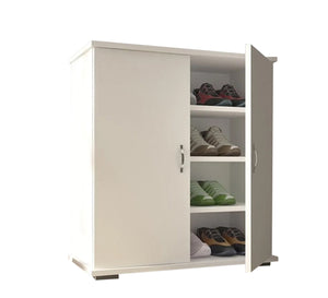 White Shoe Racks with two doors