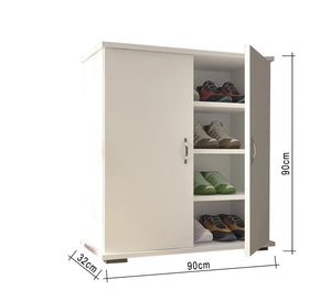 White Shoe Racks with two doors