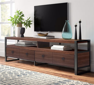 TV table with four drawers and two shelves