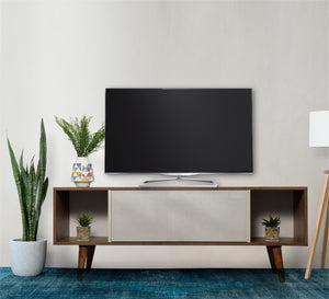 Stylish TV table with elegant wooden legs