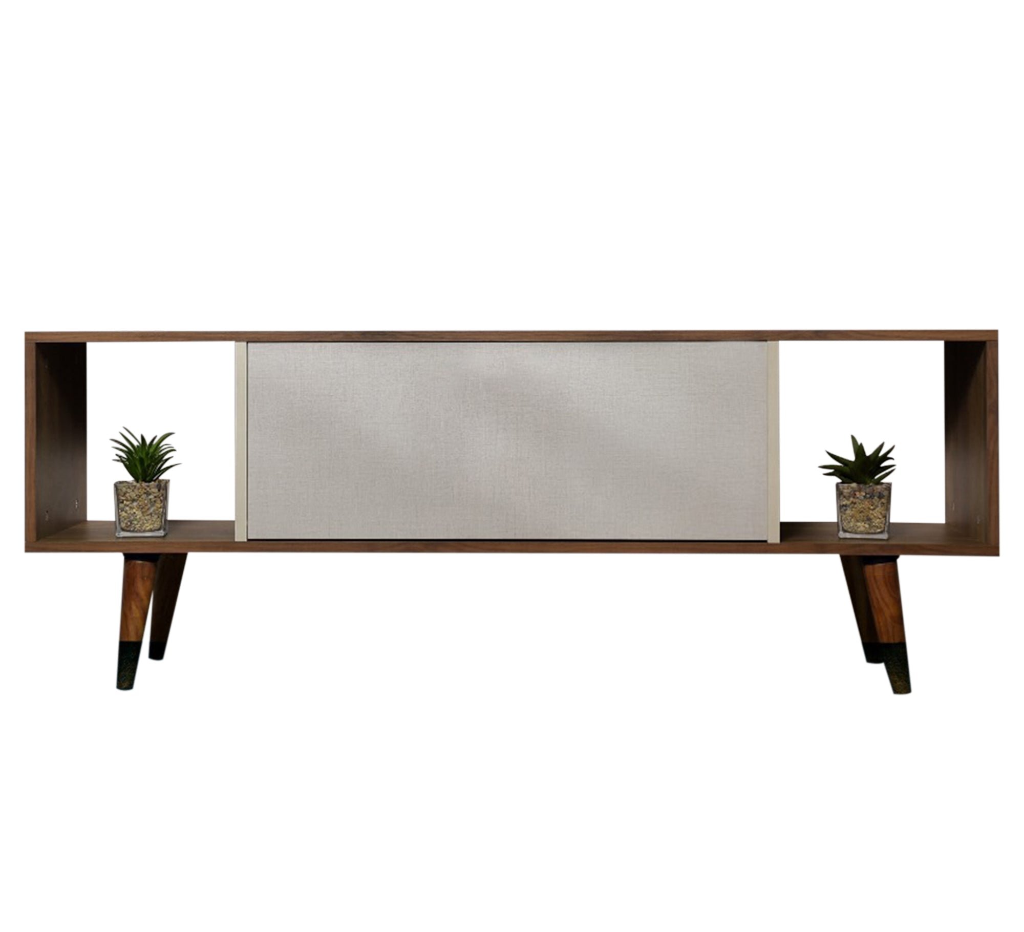 Stylish TV table with elegant wooden legs