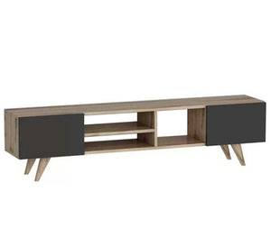 TV table with side doors and middle shelves