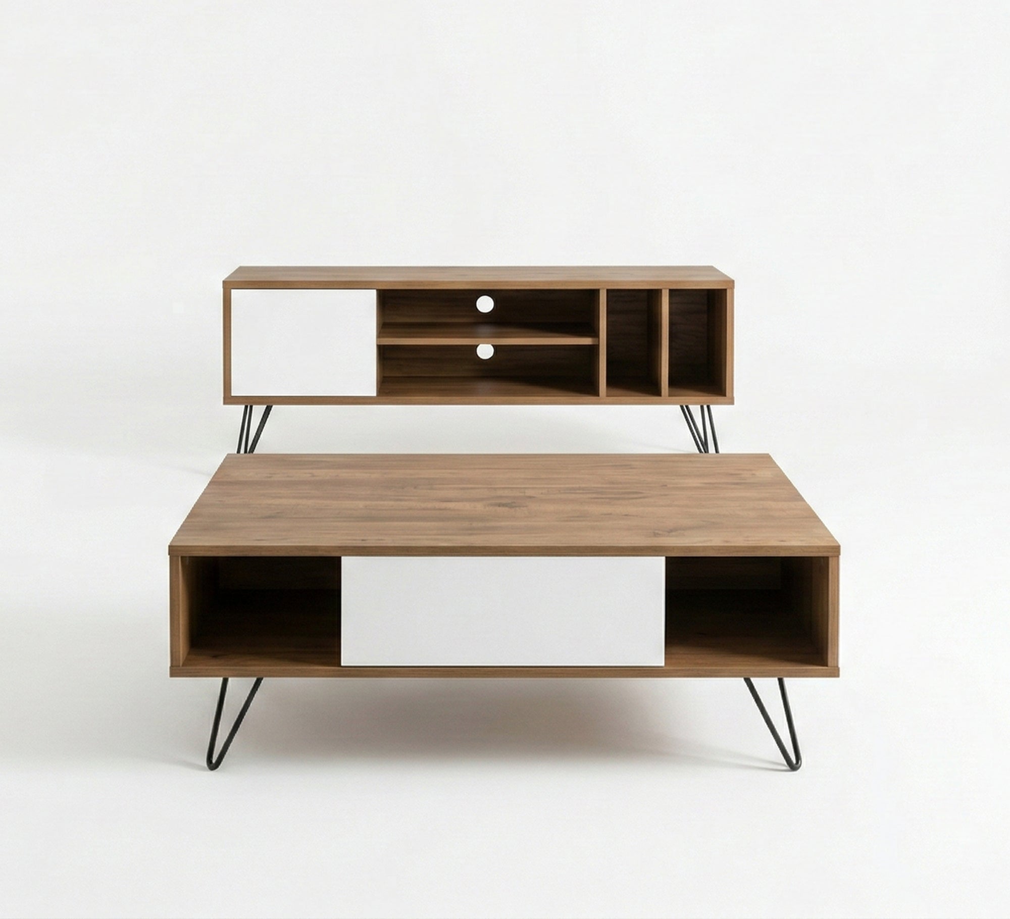 Center coffee table and TV table set