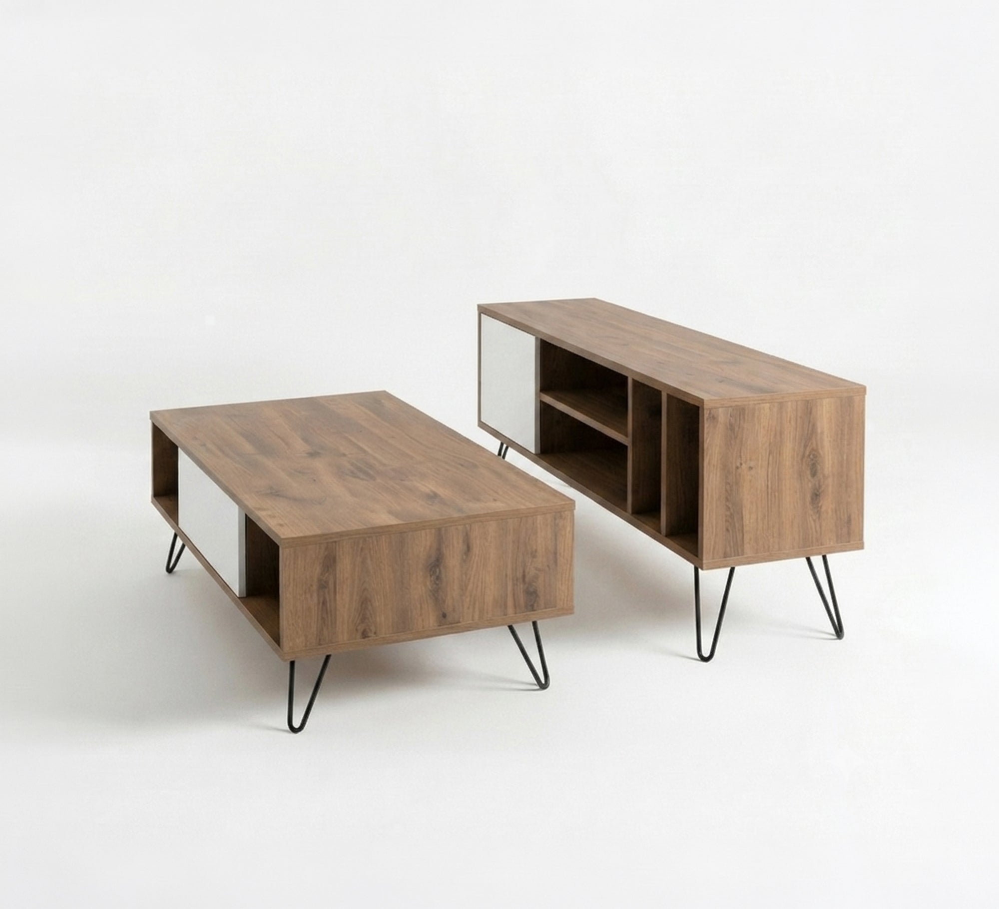 Center coffee table and TV table set