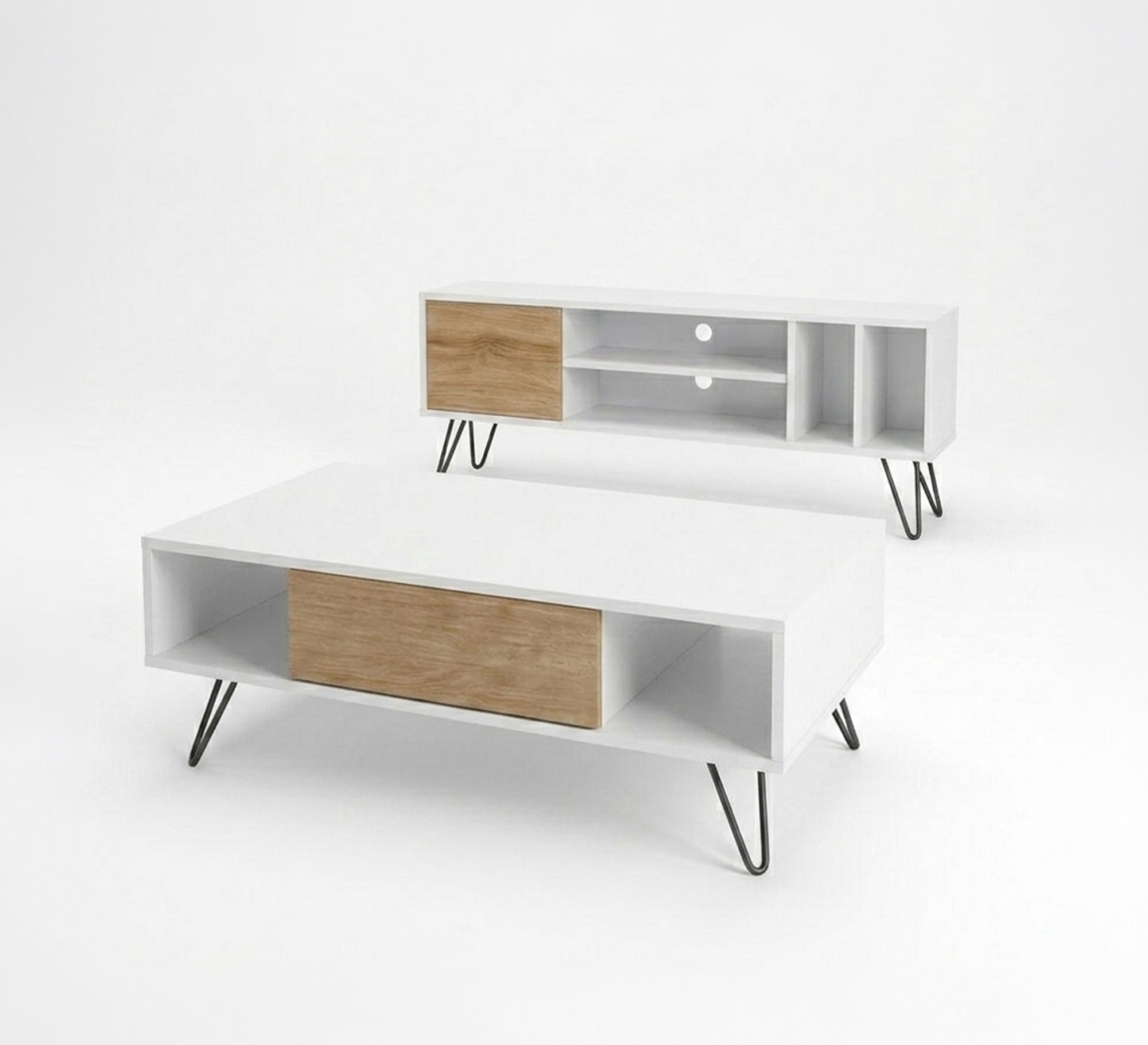 Center coffee table and TV table set
