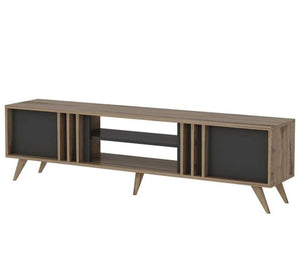 Elegant TV table in gray and beige wood color