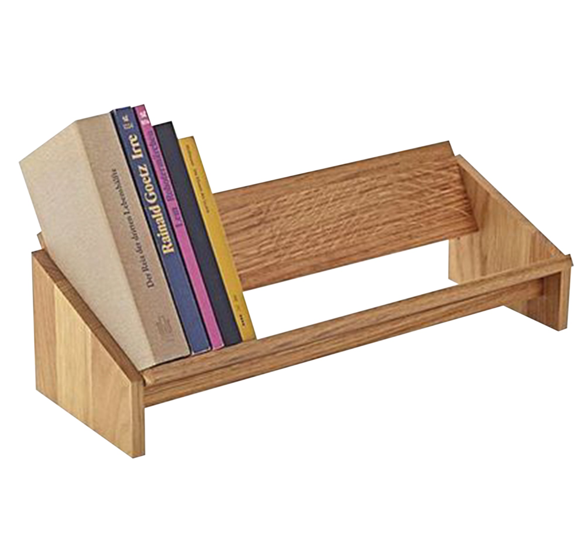 Beige wooden book organizer