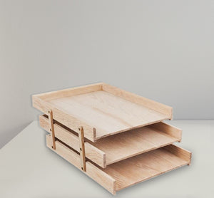 Wooden book organizer