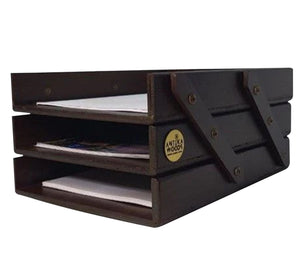 Wooden book organizer