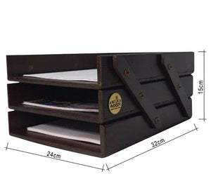 Wooden book organizer