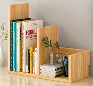 Beige wooden book organizer