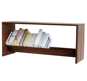 Brown wooden book organizer