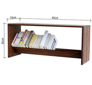 Brown wooden book organizer