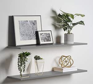 Floating wooden shelf