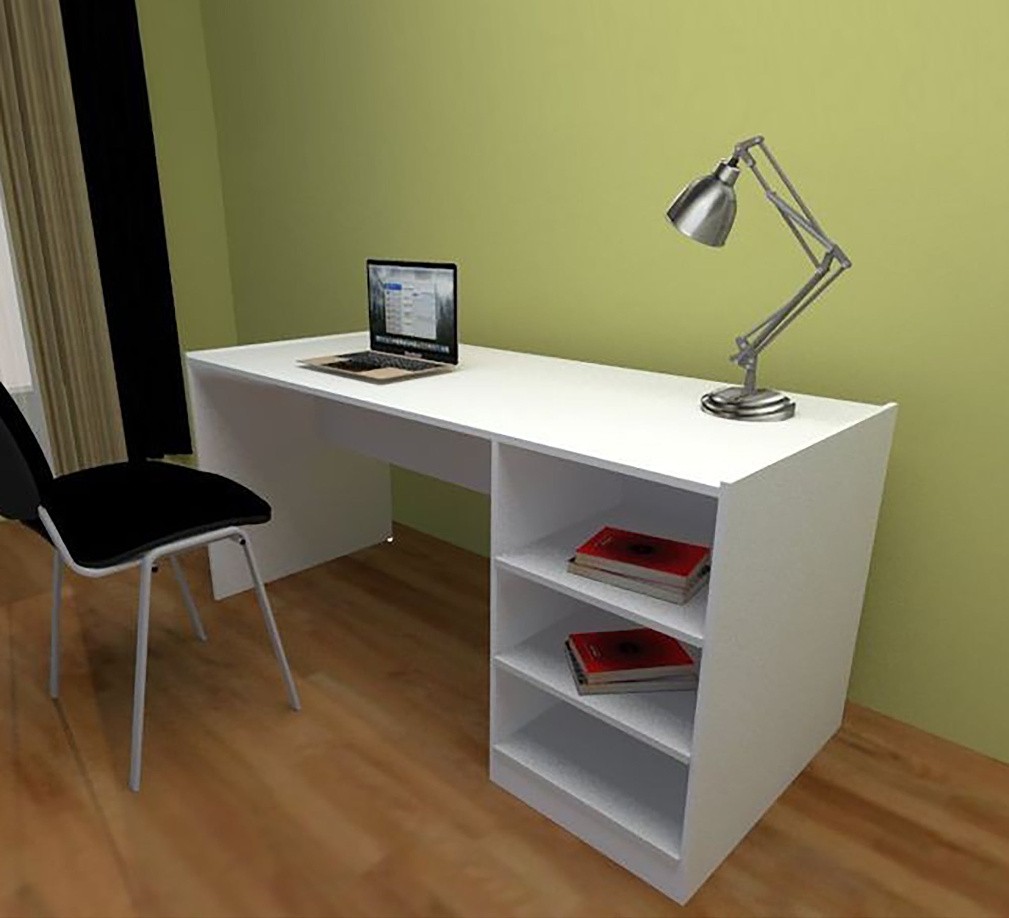 White study desk