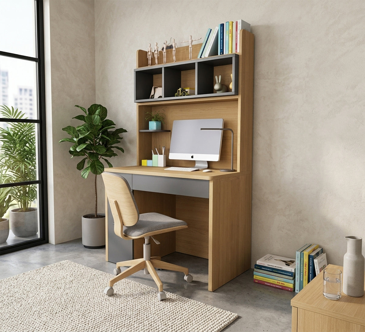 Office + Wooden Desk