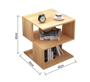 Beige MDF Wooden Side Table