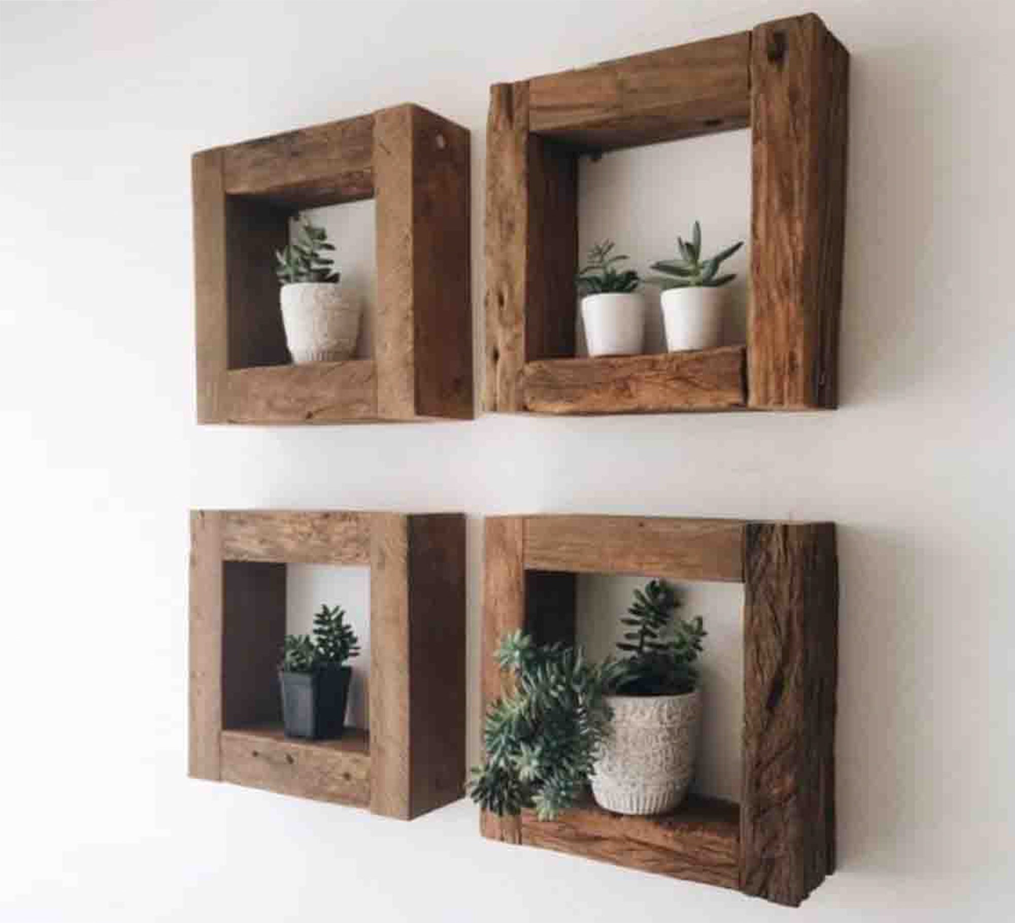 Brown Wooden Wall Shelves