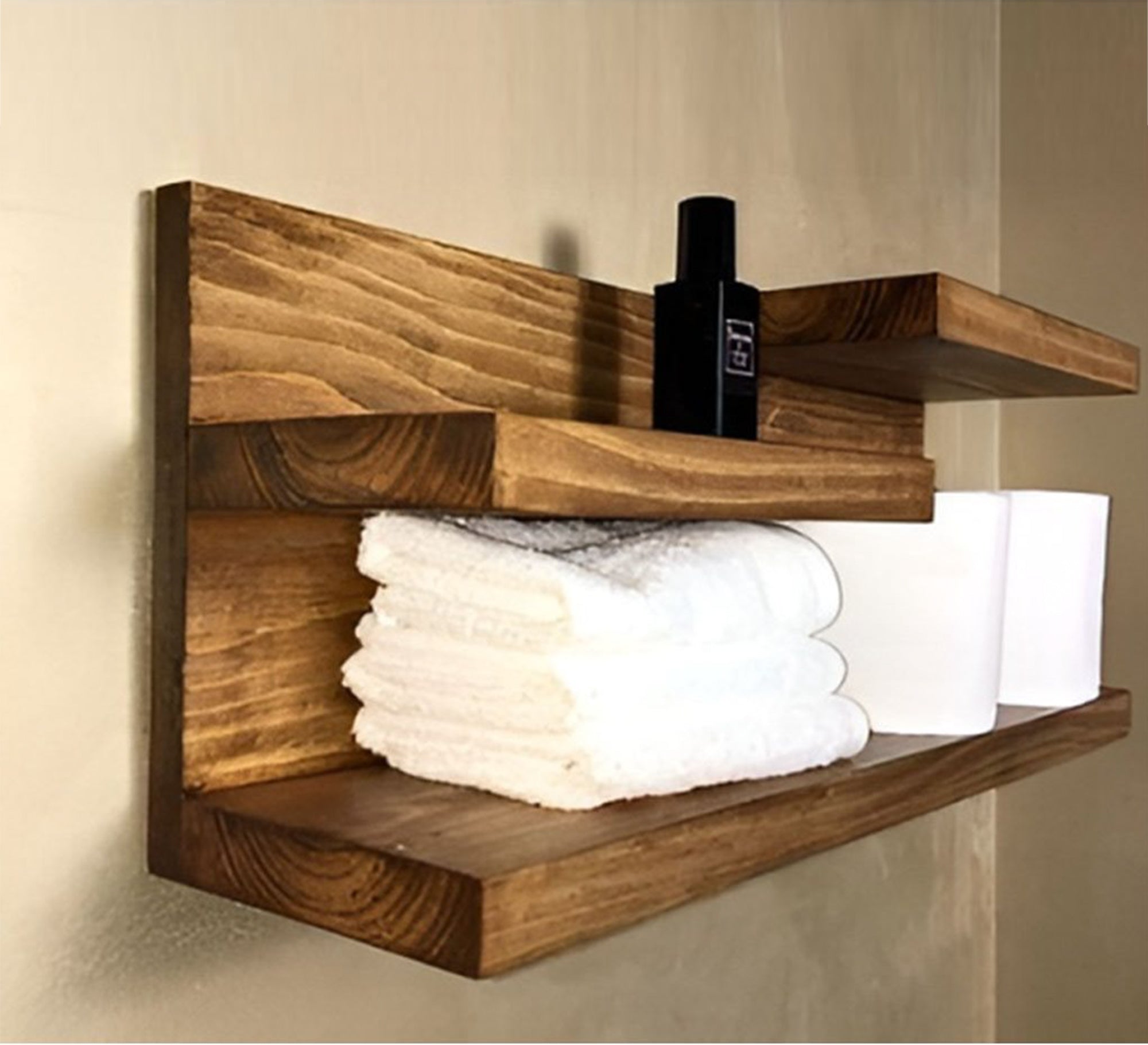 Brown Swedish Wood Towel Holder