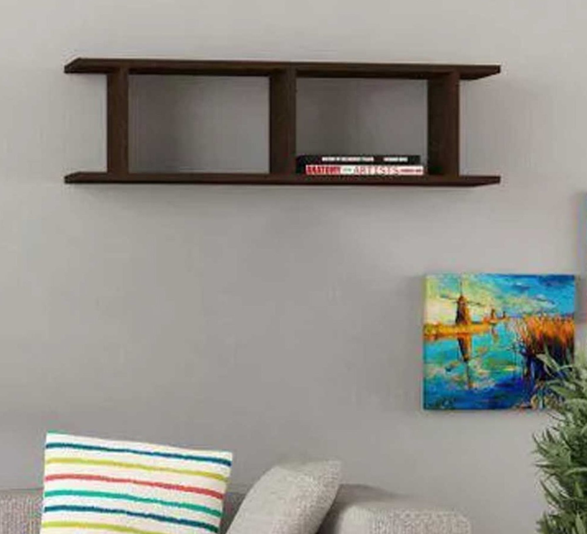 Brown MDF Shelving Unit