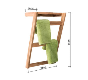 Beige Swedish Wood Towel Holder