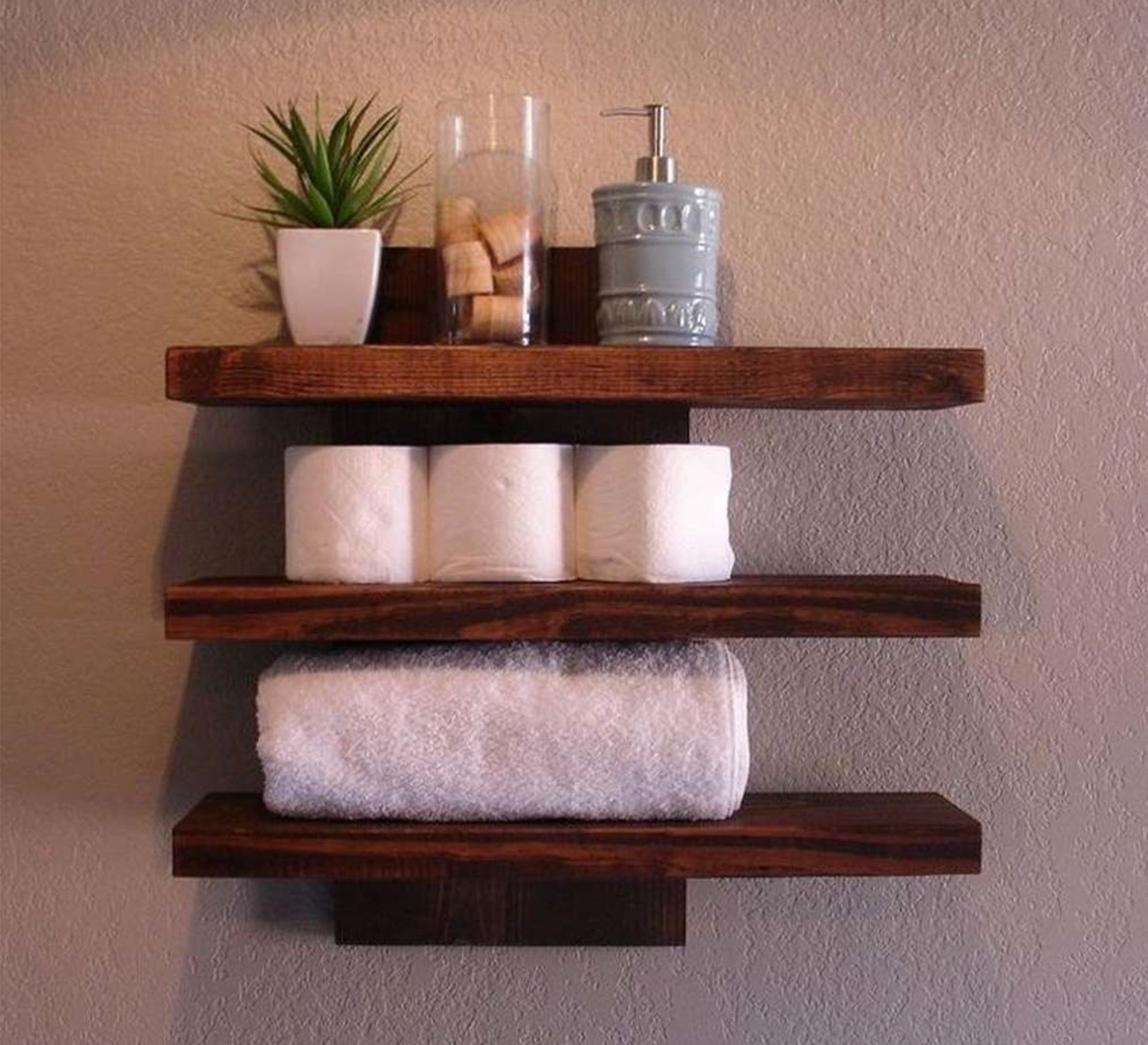 Bathroom Tissue and Towel Shelf