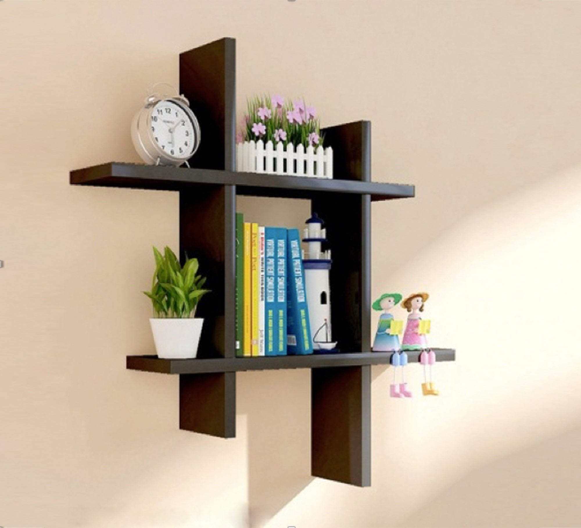 Black MDF Wall Shelf