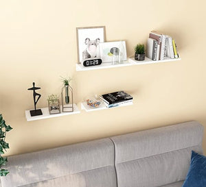 Set of 2 Floating MDF Wall Shelves