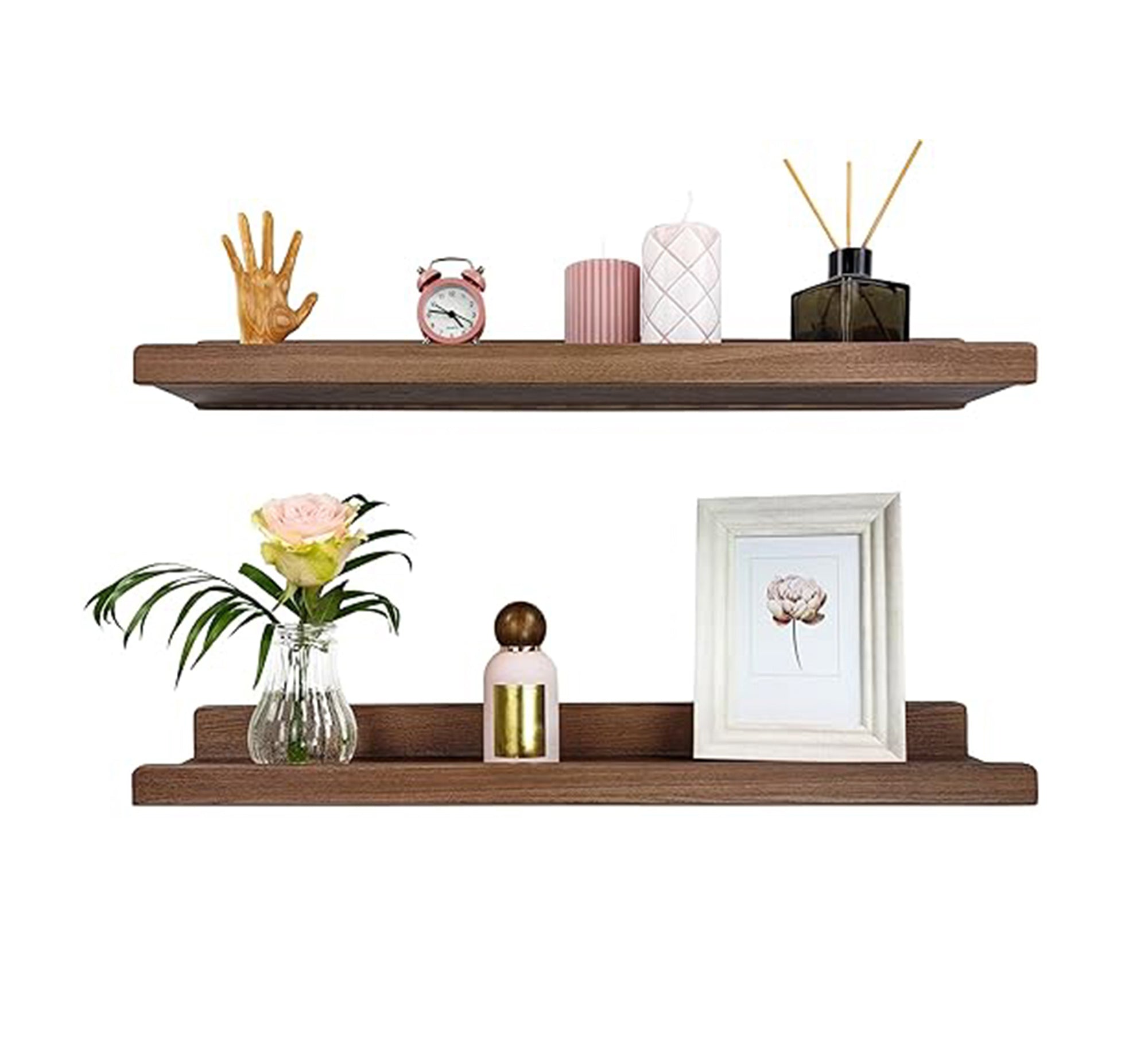 Floating Swedish Wood Wall Shelf