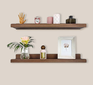 Floating Swedish Wood Wall Shelf