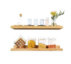 Floating Swedish Wood Wall Shelf