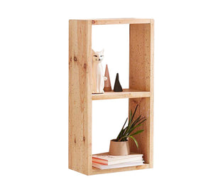 Beige Swedish Wood Shelving Unit