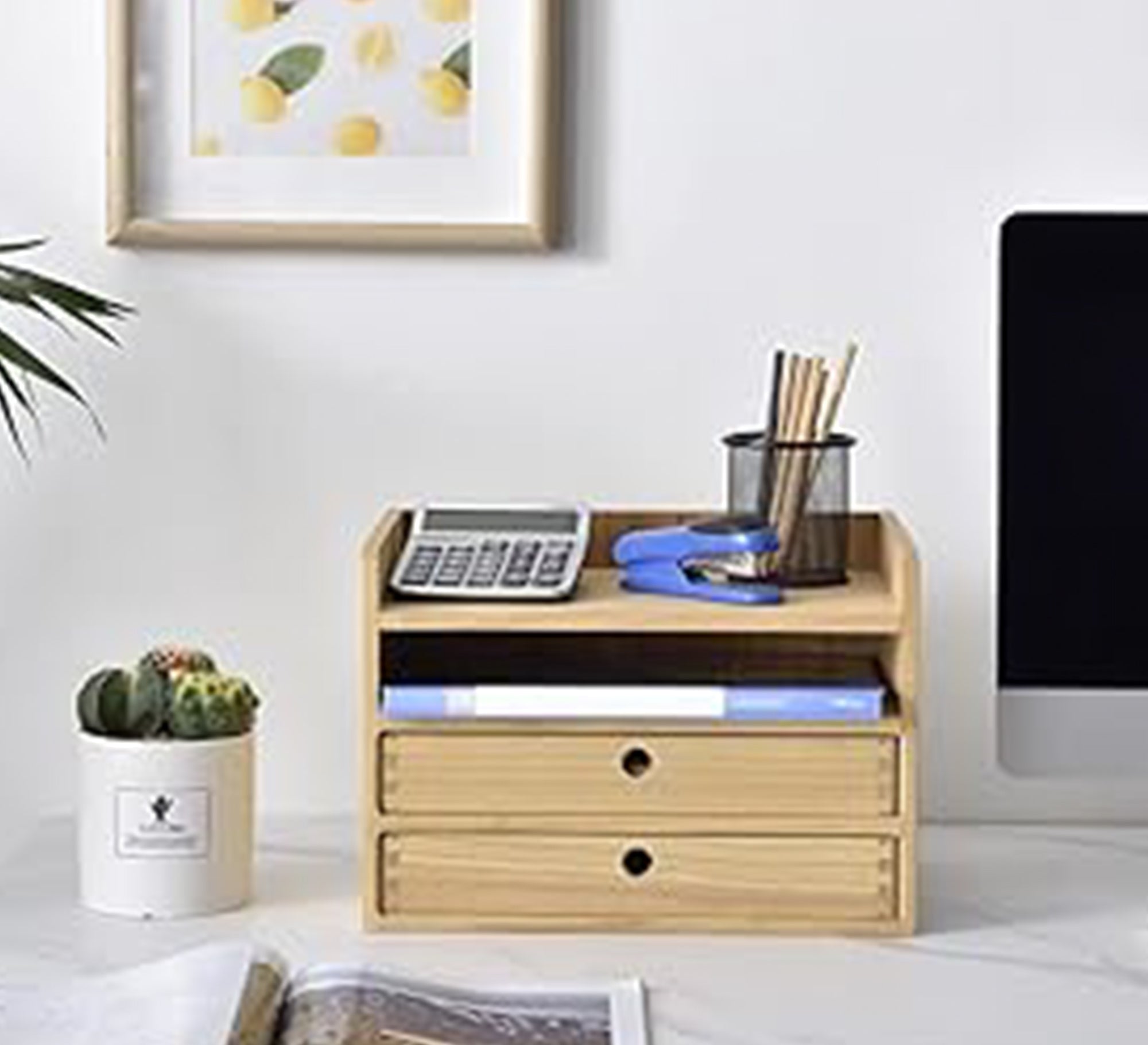 Multi-Use Desk Organizer with Drawers – MDF