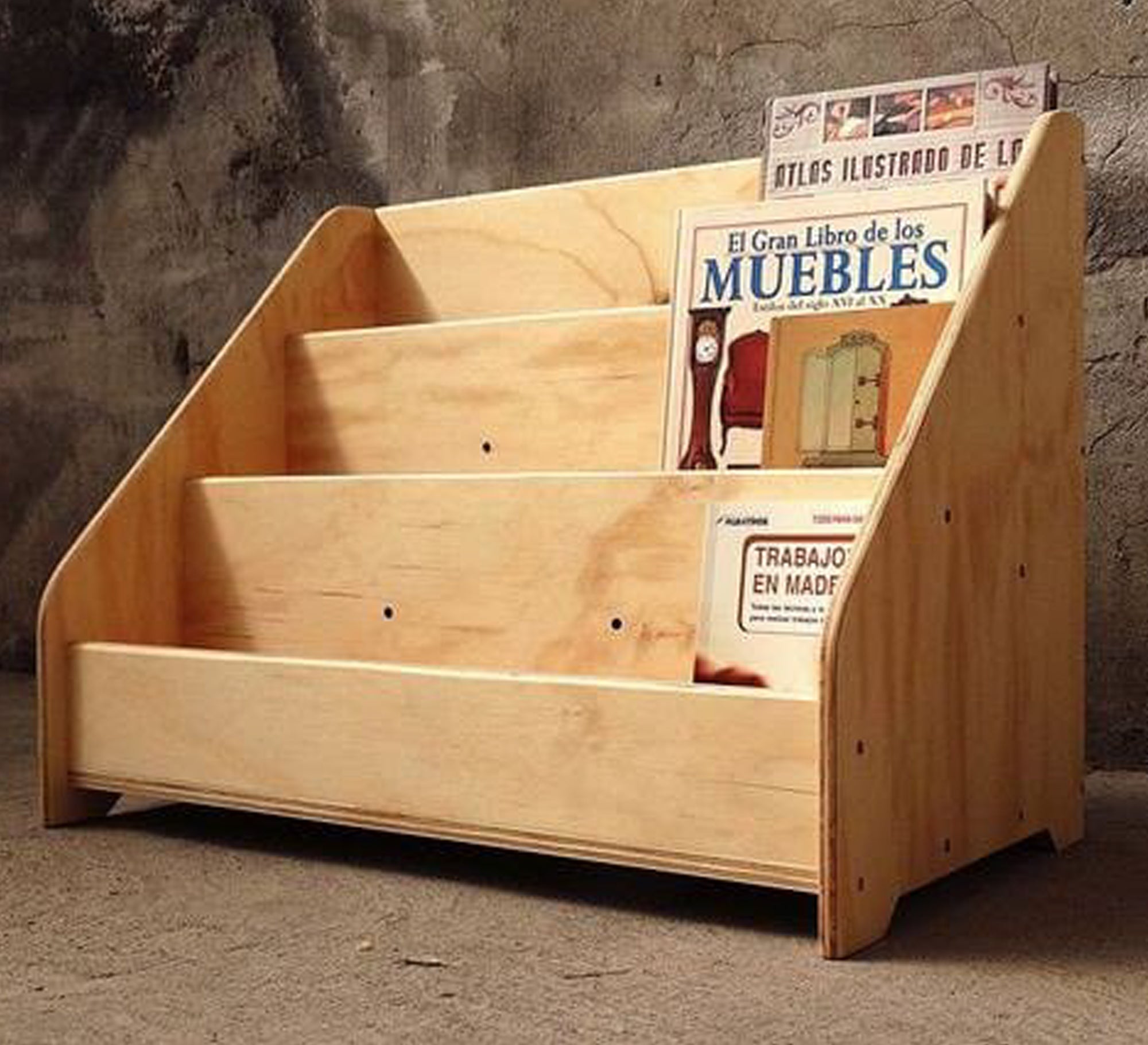 Small Bookcase for Displaying Books and Folders – MDF